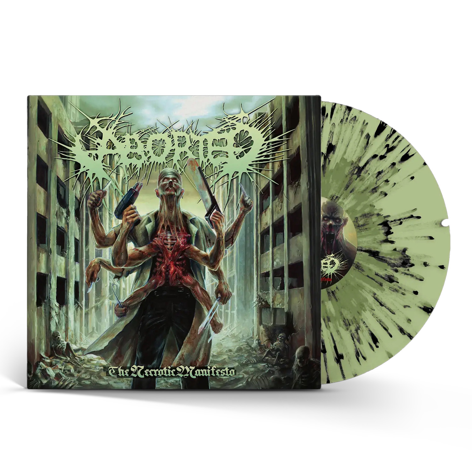 The Necrotic Manifesto Splatter LP/Tee Bundle