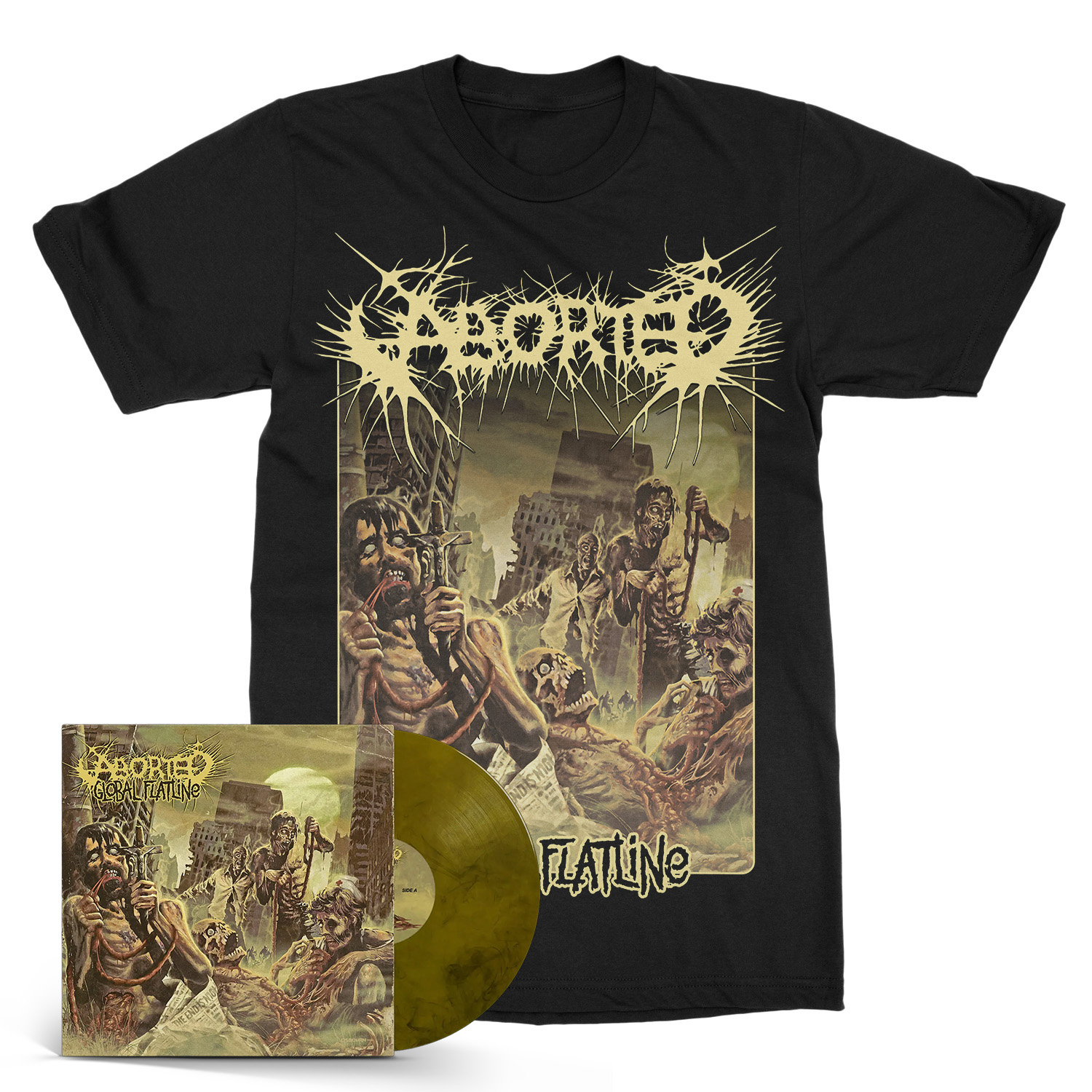 Global Flatline Marbled LP / Tee Bundle