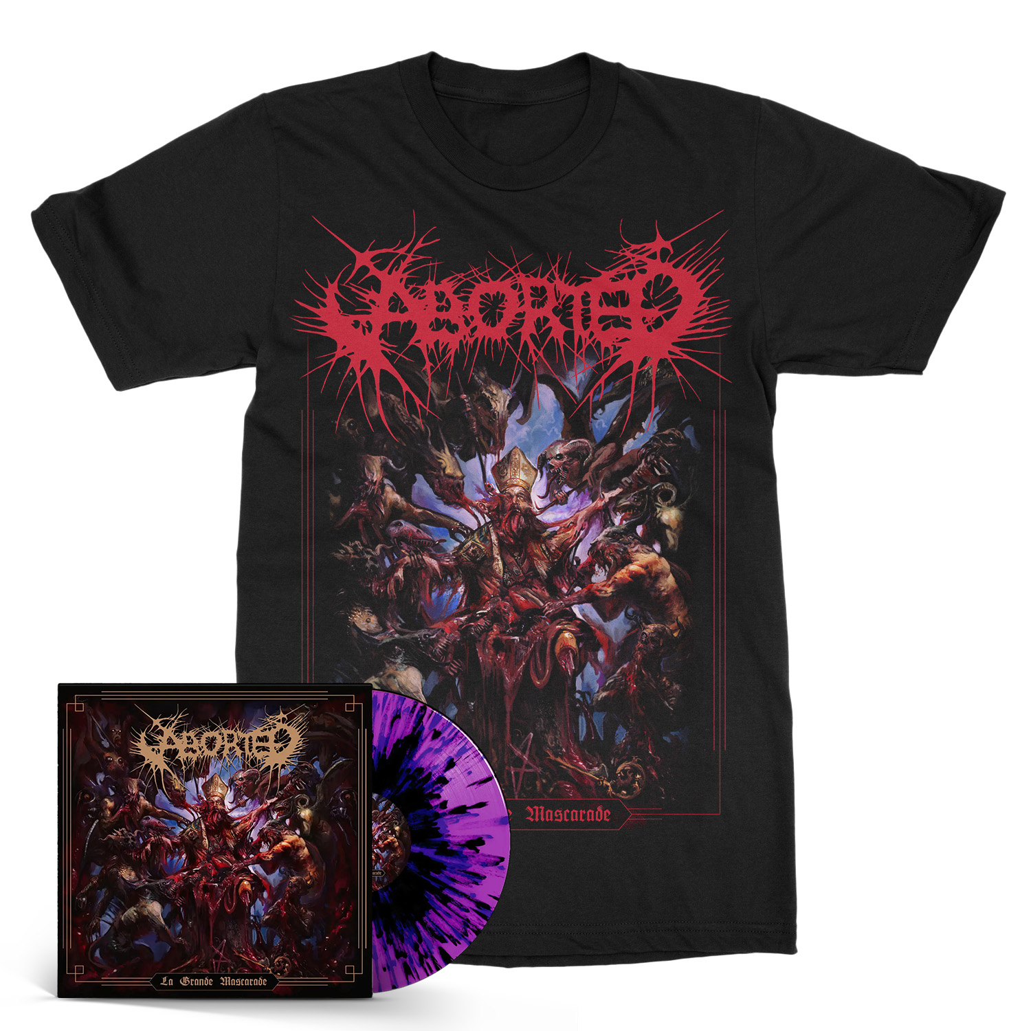 La Grande Mascarade Splatter LP/Tee Bundle