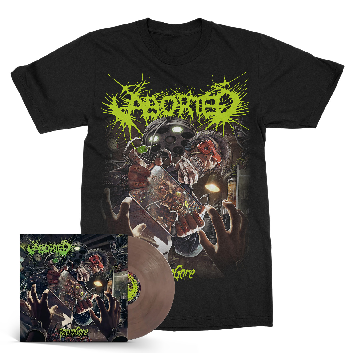 Retrogore Marbled LP/Tee Bundle