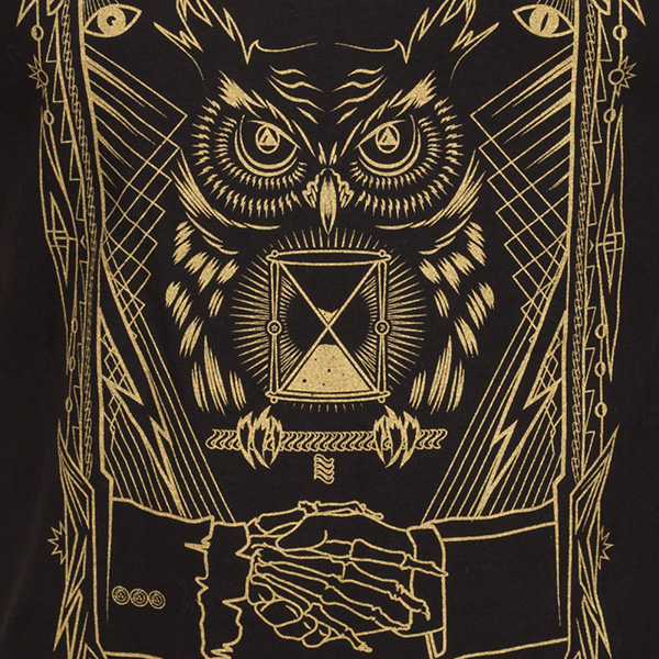 clutch all seeing owl t shirt clutch