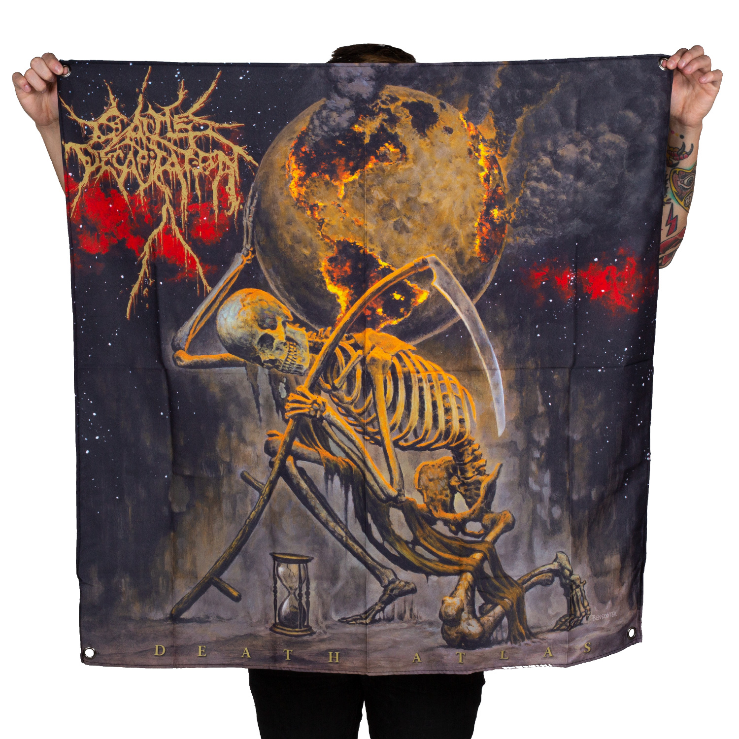 Cattle Decapitation "Death Atlas" Flag Cattle Decapitation